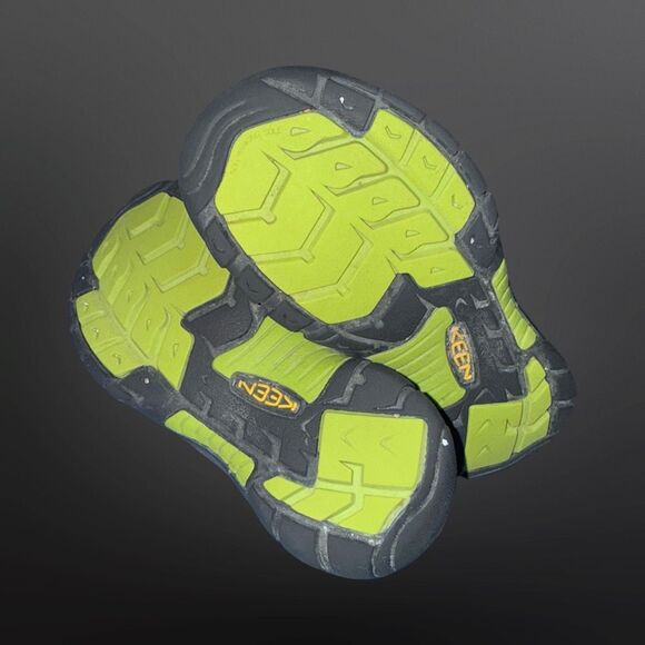 Keen Little Kids' Newport H2 Black/Neon Green Sandal Size 1 - Picture 4 of 7